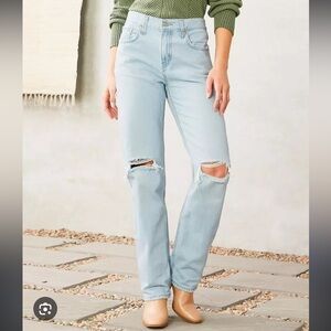 Levi jeans low pro straight ripped distressed